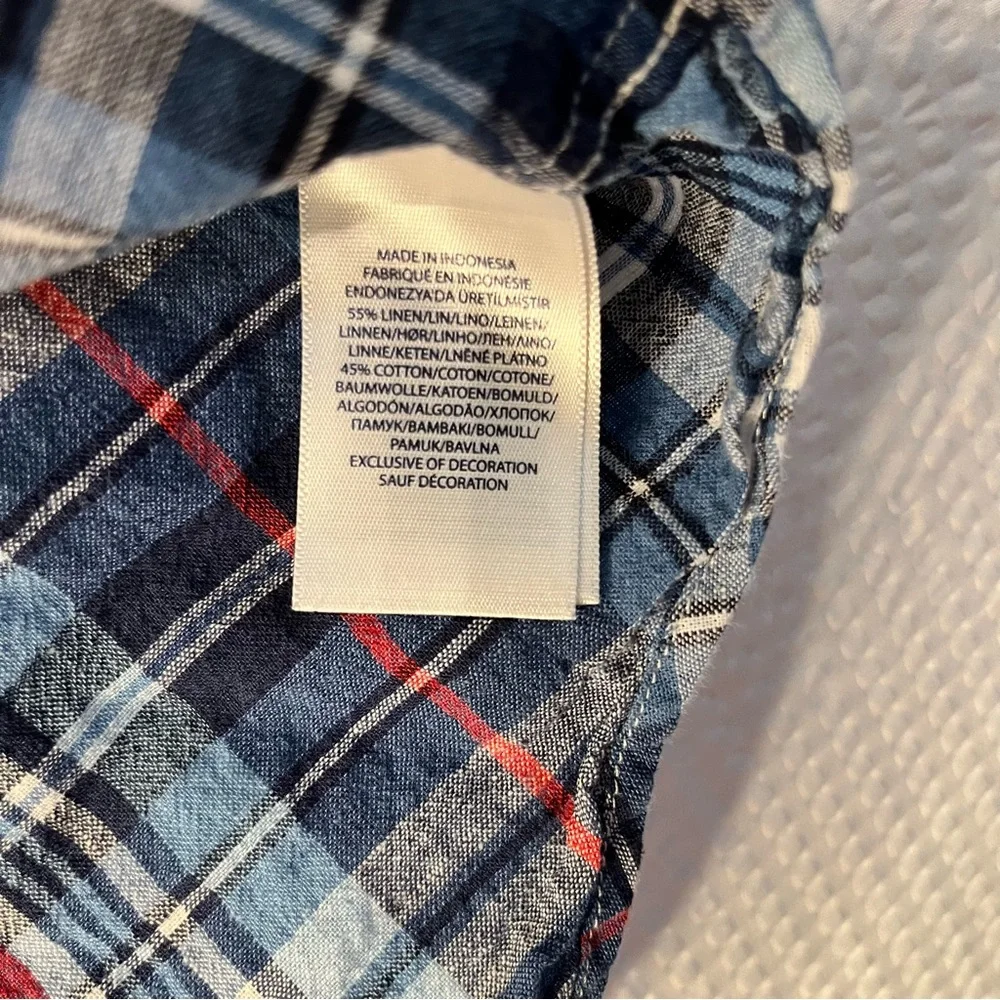 Ralph Lauren 55%Linen 45%Cotton Dress Shirt Youth Size XL(18-20)